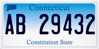 CT license plate AB29432