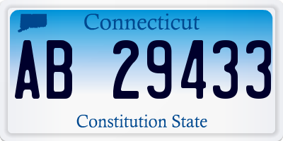 CT license plate AB29433