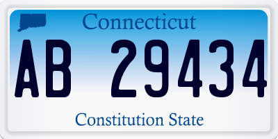 CT license plate AB29434