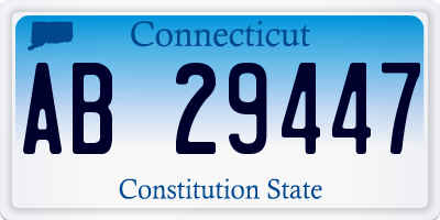 CT license plate AB29447