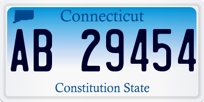 CT license plate AB29454