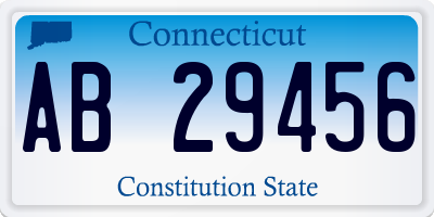 CT license plate AB29456