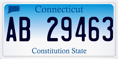CT license plate AB29463