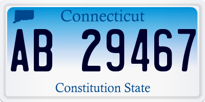 CT license plate AB29467