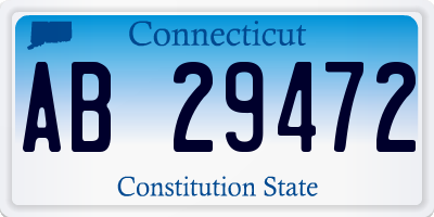 CT license plate AB29472