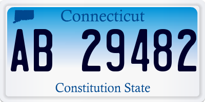 CT license plate AB29482