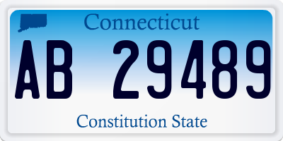 CT license plate AB29489