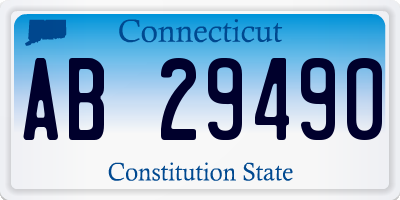 CT license plate AB29490