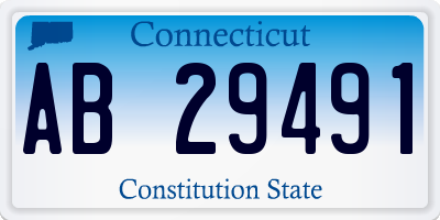 CT license plate AB29491