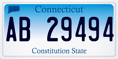 CT license plate AB29494
