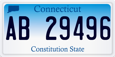 CT license plate AB29496