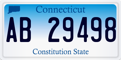 CT license plate AB29498