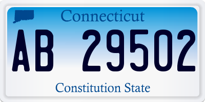 CT license plate AB29502