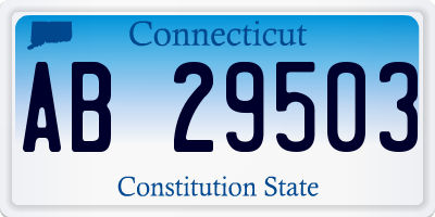 CT license plate AB29503