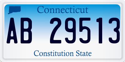 CT license plate AB29513