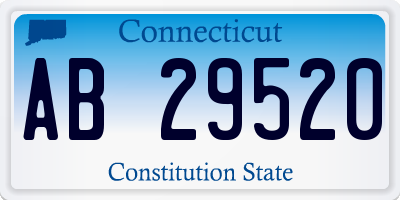 CT license plate AB29520