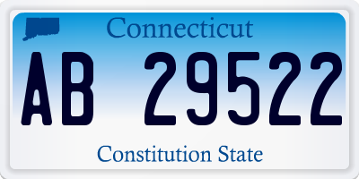 CT license plate AB29522