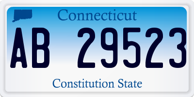 CT license plate AB29523