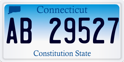 CT license plate AB29527