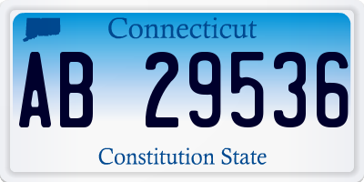 CT license plate AB29536