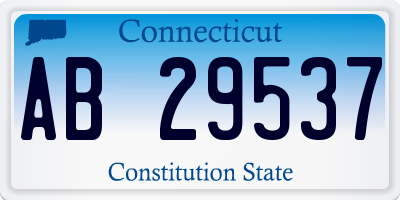 CT license plate AB29537