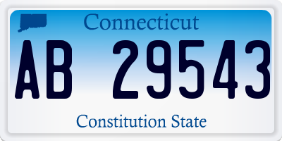 CT license plate AB29543