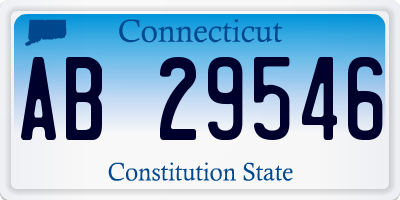 CT license plate AB29546