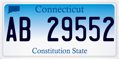 CT license plate AB29552