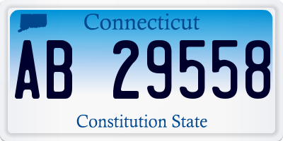 CT license plate AB29558