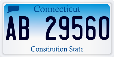 CT license plate AB29560