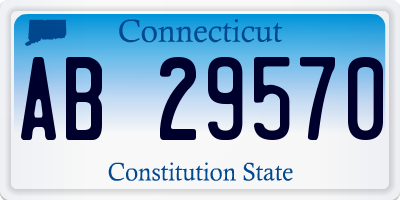 CT license plate AB29570