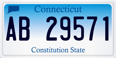 CT license plate AB29571
