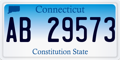 CT license plate AB29573