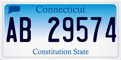CT license plate AB29574