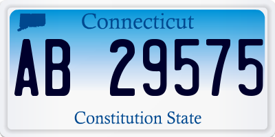 CT license plate AB29575