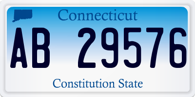 CT license plate AB29576