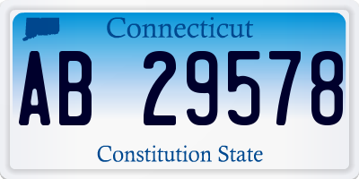 CT license plate AB29578