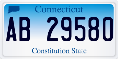 CT license plate AB29580
