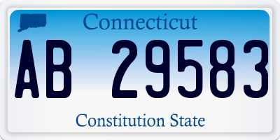 CT license plate AB29583