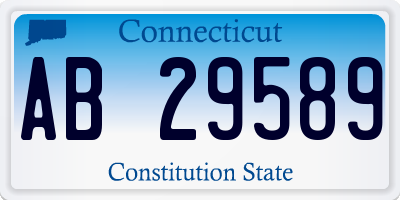 CT license plate AB29589