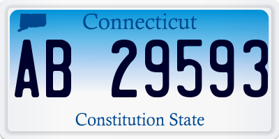 CT license plate AB29593