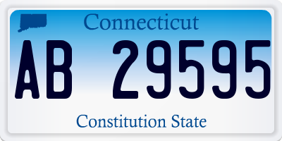CT license plate AB29595