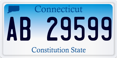 CT license plate AB29599