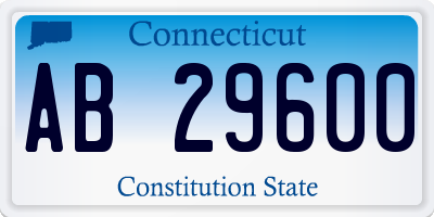 CT license plate AB29600