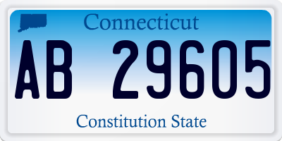 CT license plate AB29605