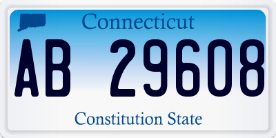 CT license plate AB29608