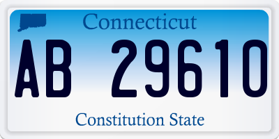 CT license plate AB29610