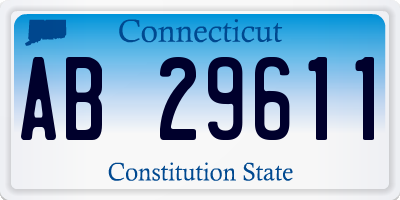 CT license plate AB29611