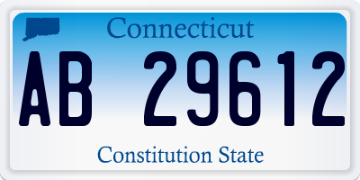 CT license plate AB29612
