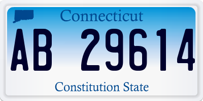 CT license plate AB29614